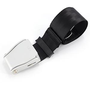 aluminum aircraft buckled aircraft seat belt extension 