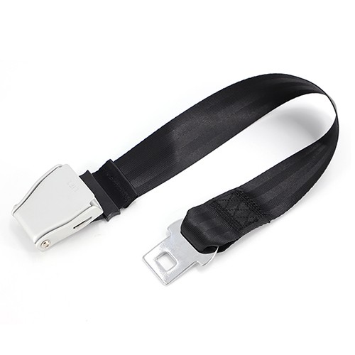 aluminum aircraft buckled aircraft seat belt extension 