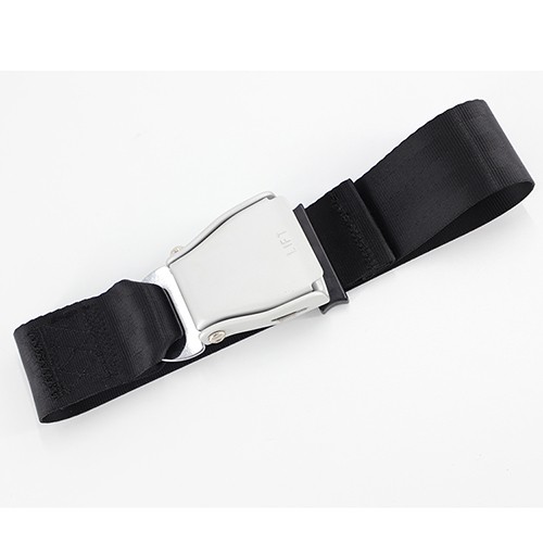 aluminum aircraft buckled aircraft seat belt extension 