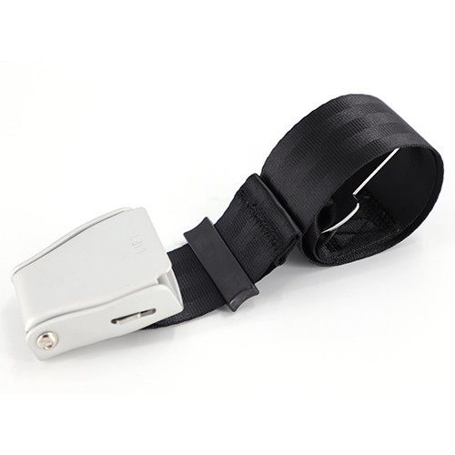 aluminum aircraft buckled aircraft seat belt extension 
