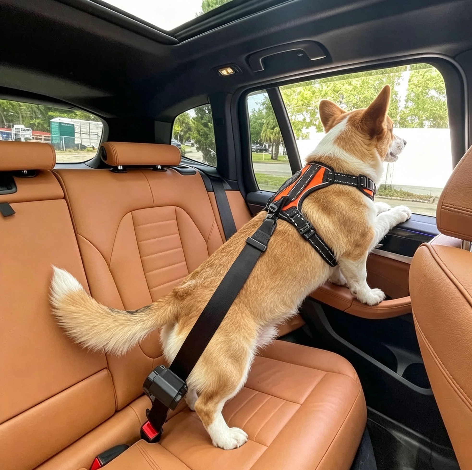 Retractable Pet Car Safety Belt | Auto Lock Dog Seat Belt For All Vehicles