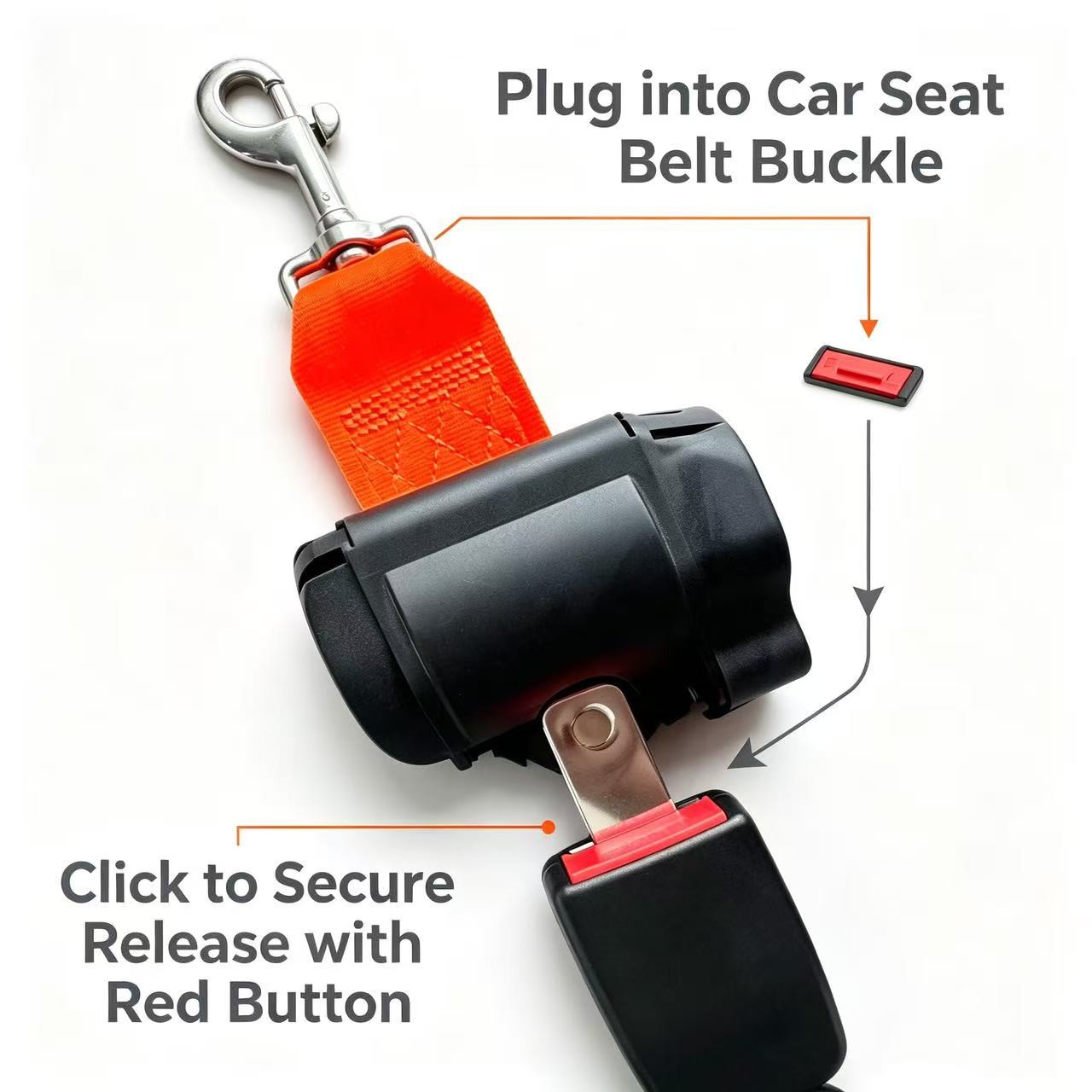Auto Inertia Lock Retractable Dog Car Seat Belt